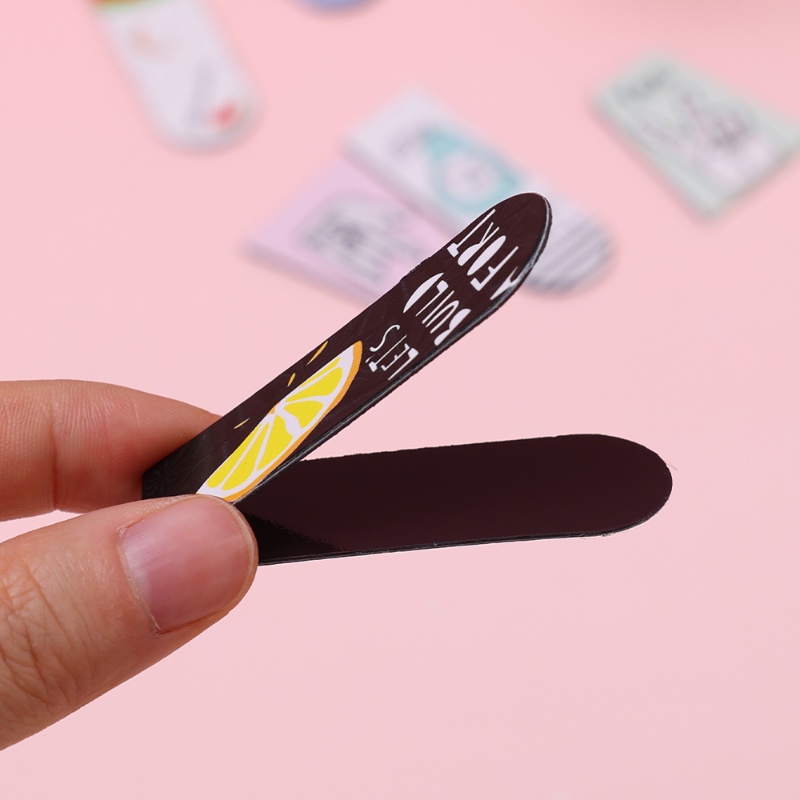 4per6pcs Bookmark Baca Kartun/Memo Label Stiker Pesan Kulkas/Alat Tulis Bahan Sekolah Kantor Supply