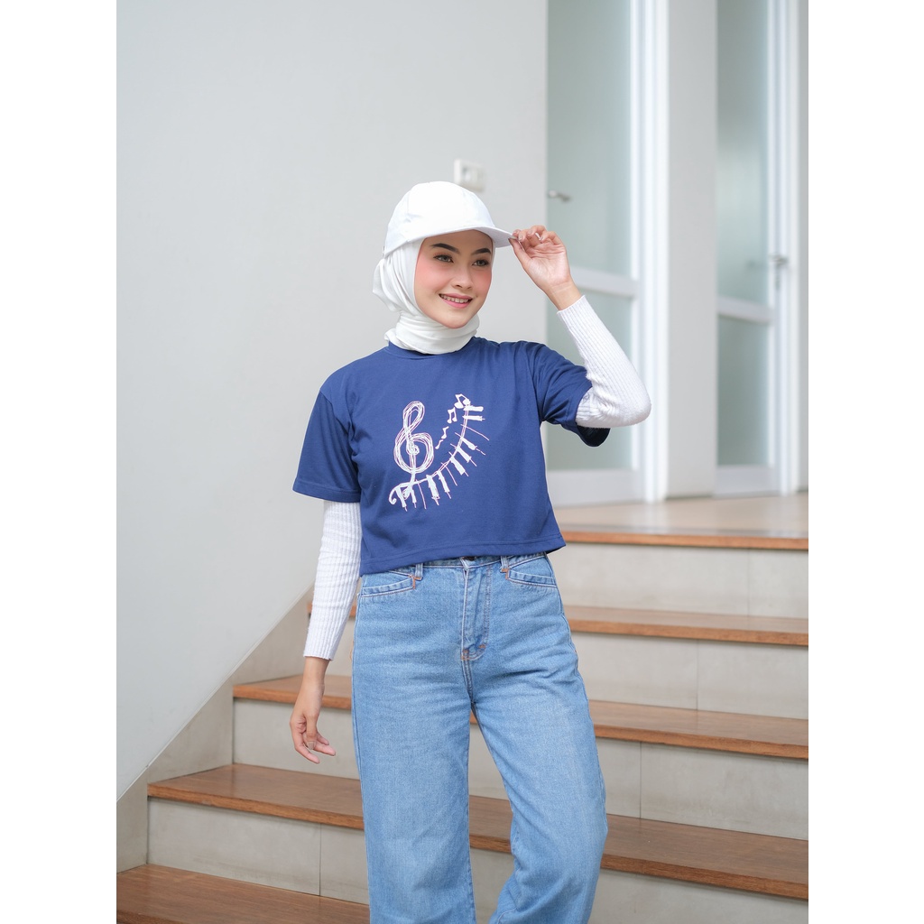 ZAHRA - Atasan Sweater Rajut Wanita Premium LINE POLKA Blouse Halus Lembut