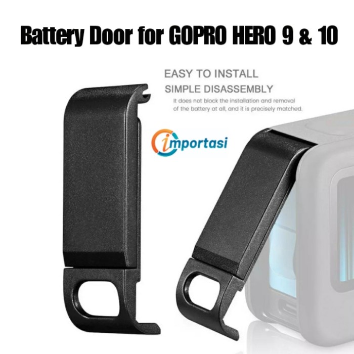 Tutup Battery Batere Door GOPRO HERO 9 &amp; 10 Charging Hole Side Cover