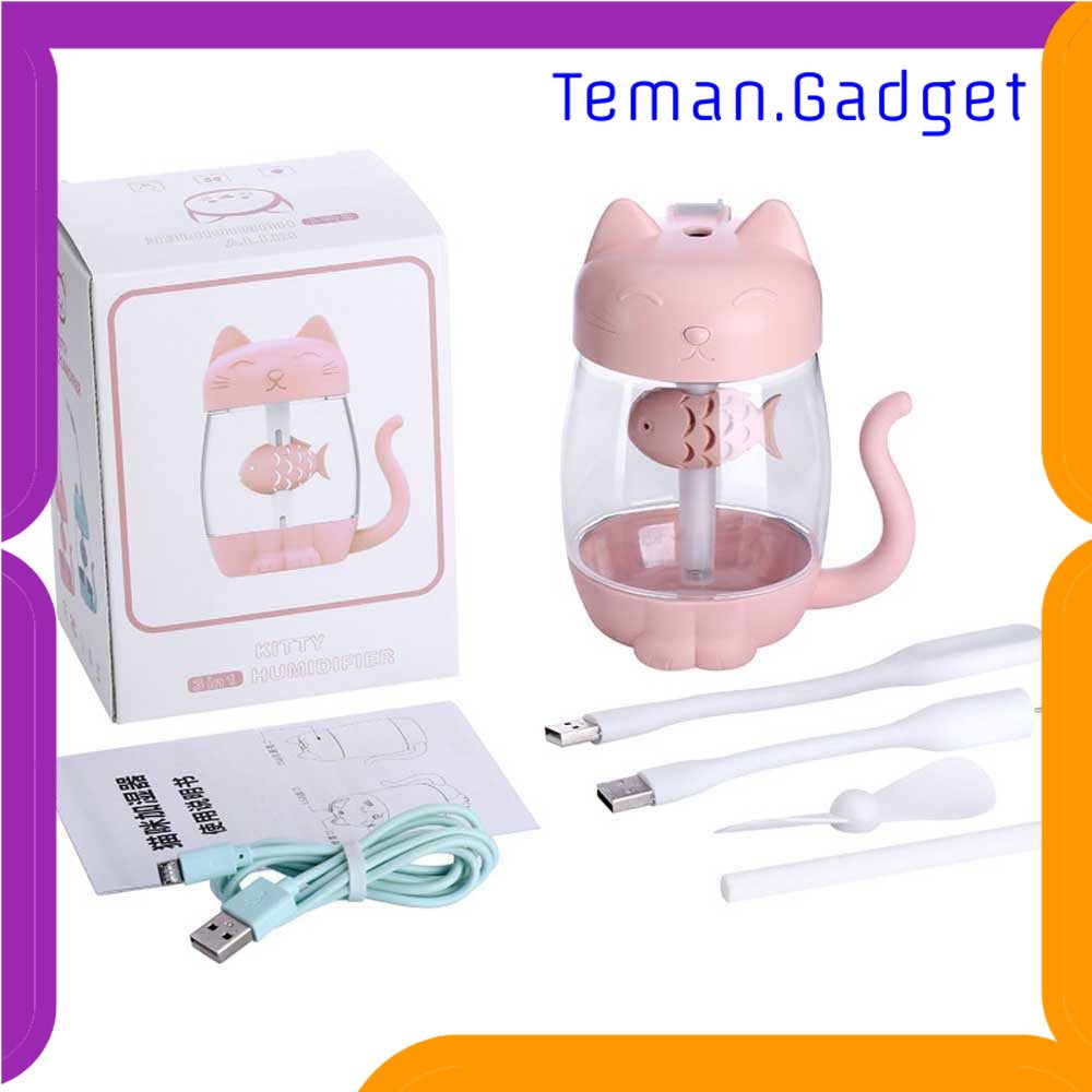 TG - ART 3 in 1 Air Humidifier Cat Kitty 350ml Fan + LED Lamp - La211