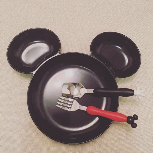 Set Sendok Garpu Perlengkapan Makan Anak Balita Stainless Mickey Besar