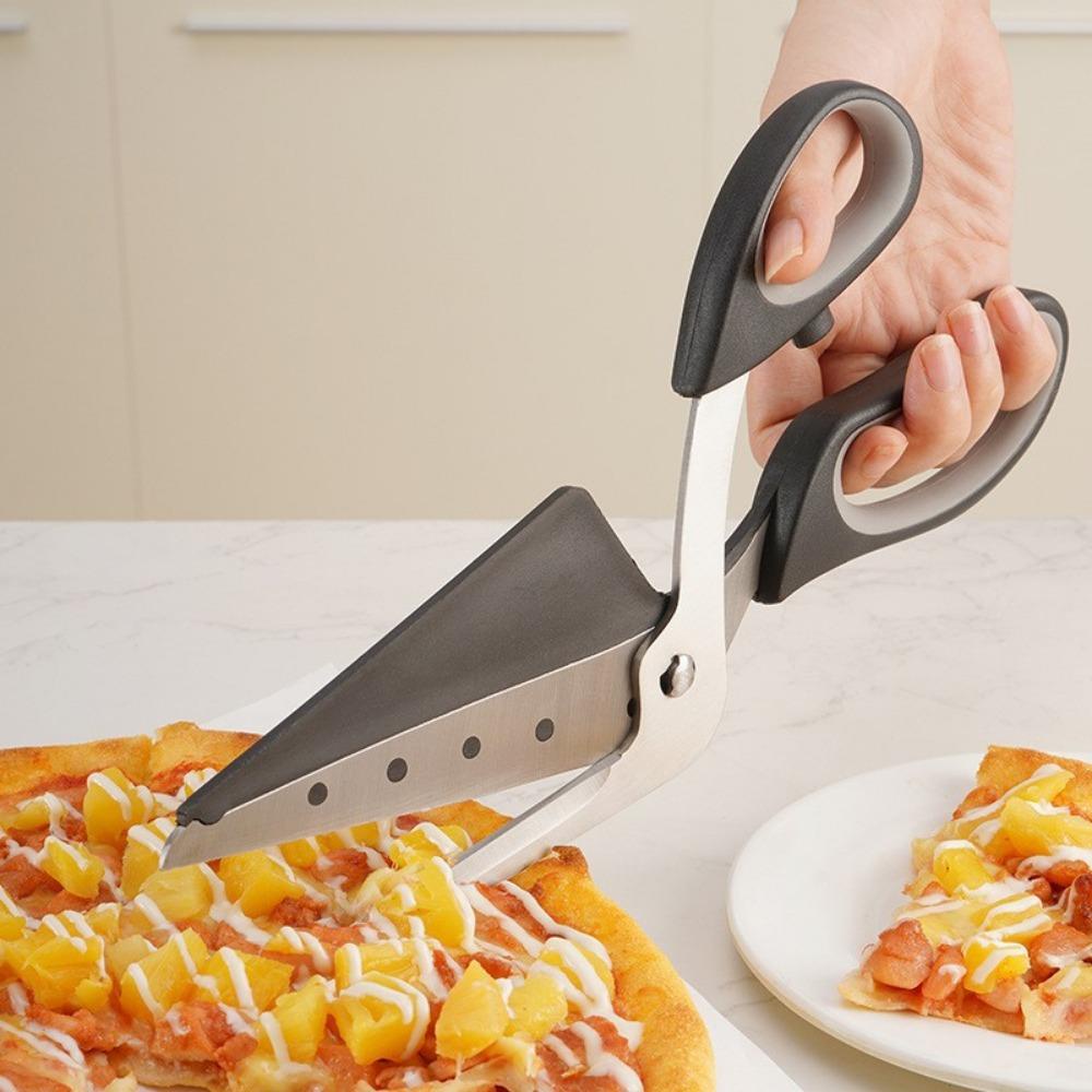 [Elegan] Sekop Pizza 2in1 Multifungsi Detachable Stainless Steel Ultra Sharp Non Slip Handle Pemotong Pizza