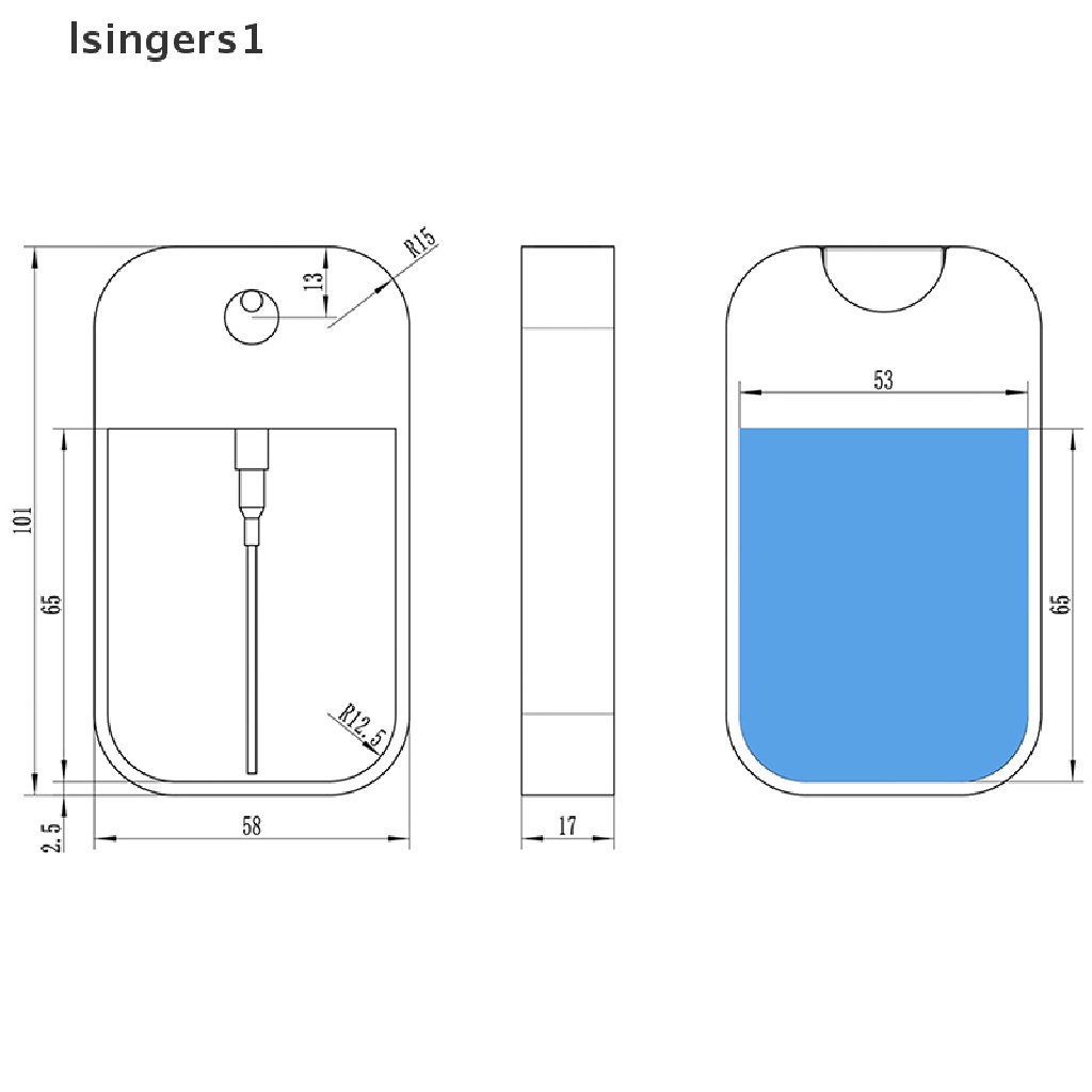 [lsingers1] Botol Kartu Dengan Lengan Silikon Botol Terpisah Reusable Hand Sanitizer Boutique