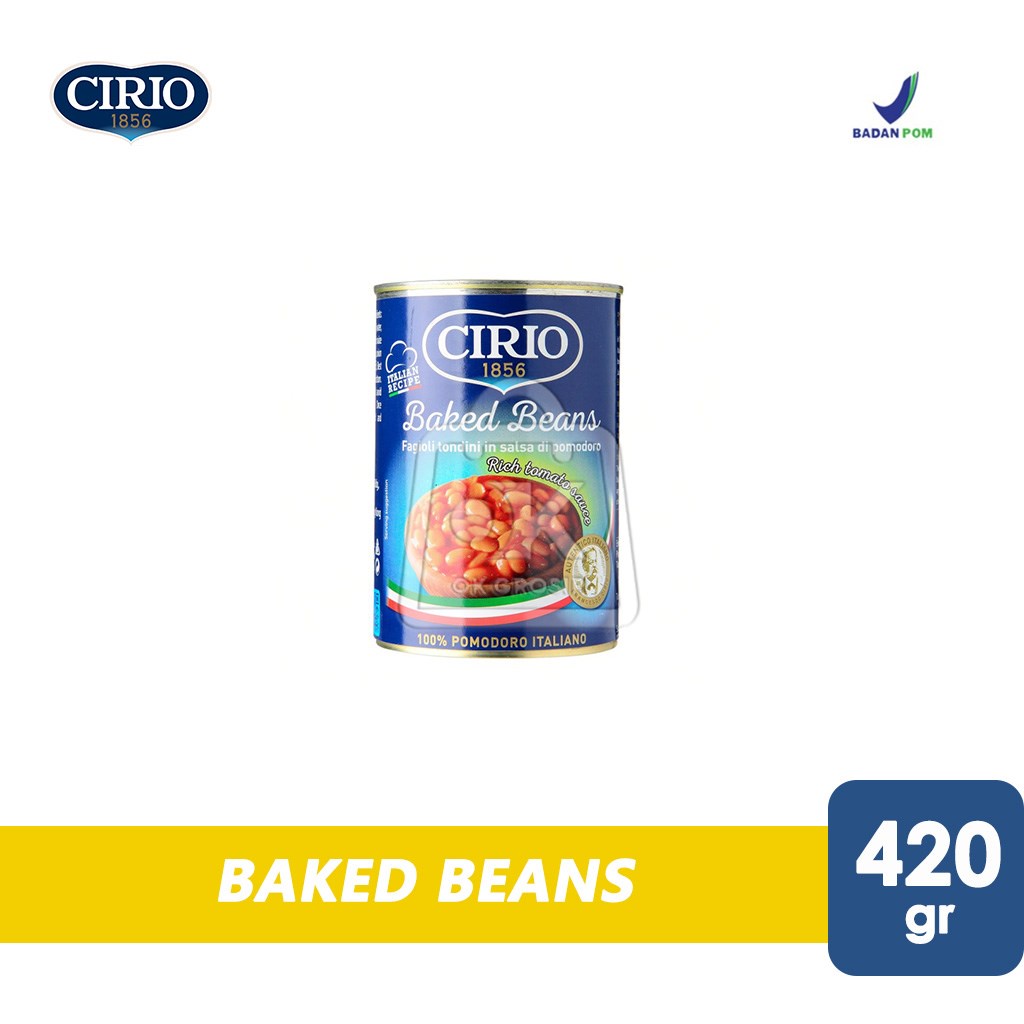 

Baked Beans CIRIO Kacang Panggang dengan Saus Tomat (Kaleng 420g)