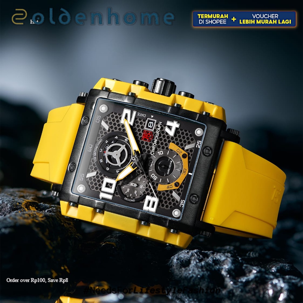 JAM PRIA T5 ORIGINAL 100% H3886 H3886G 3886 CHRONOGRAPH FREE GIFT/HADIAH TAHAN AIR 3ATM BERGARANSI F