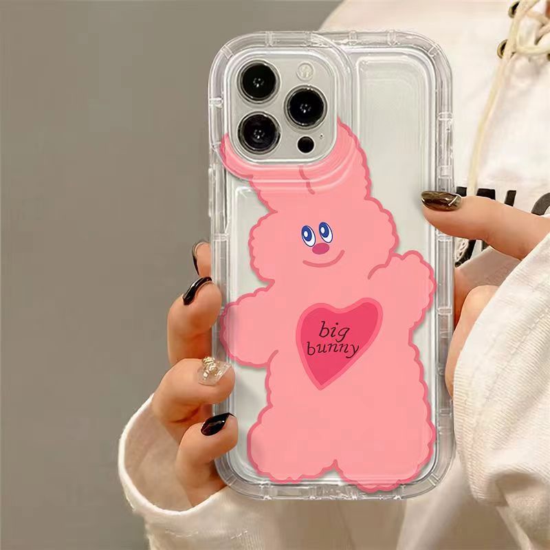 IPHONE Soft Phone Case Kompatibel Untuk Iphone14 13 11 12 Pro XS Max X Xr7 +8 Plus Casing Lucu Transparan TPU Silikon Shockproof Cover