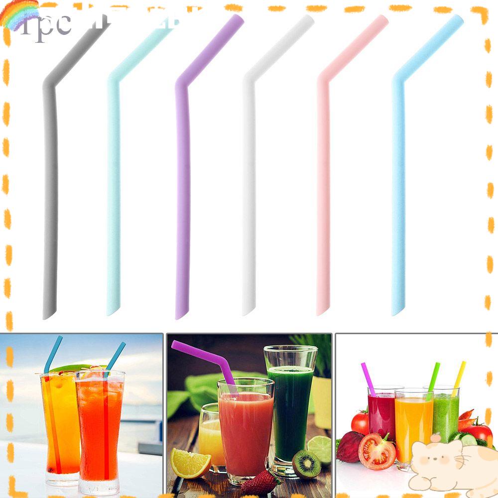 SOLIGHTER Silicone Drinking Straws Portable Candy Color Filter Barware Pipette