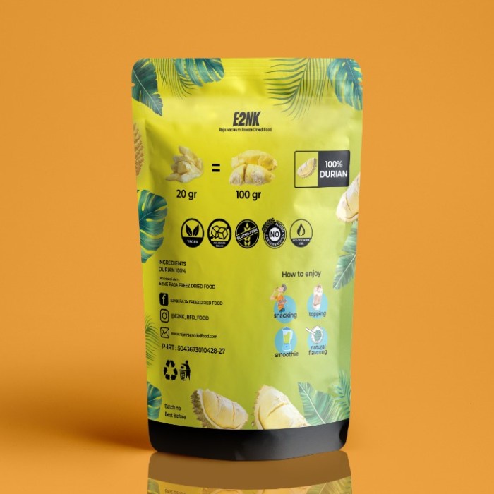 

Terlaris ✨ -Keripik Buah Durian Vacum freeze Dried Food Astronot Food Netto 20gram- 2.2.23