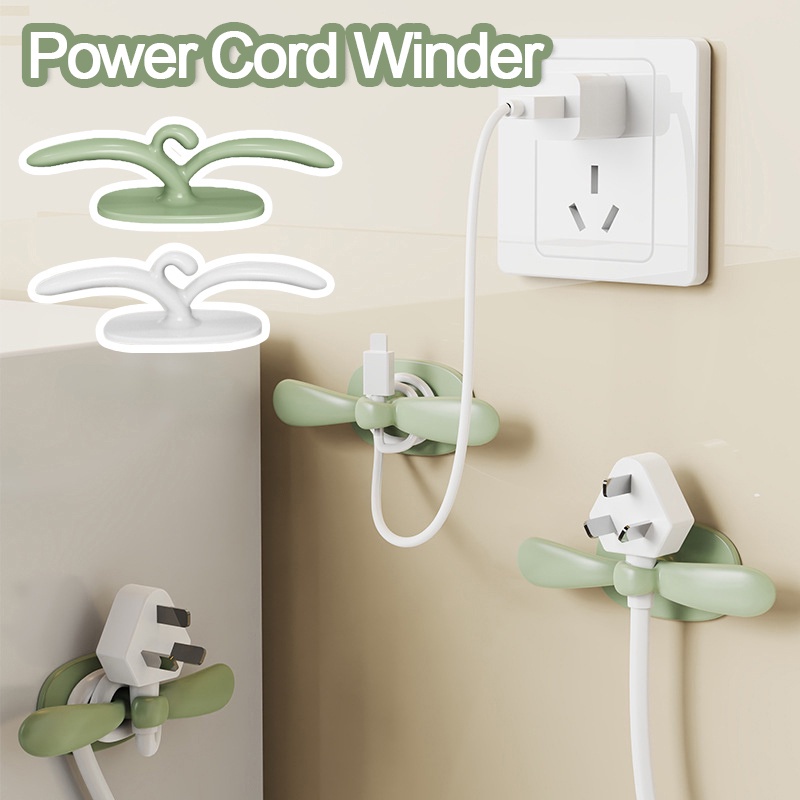 Bud Shaped Power Cord Winder Invisible Self-adhesive Item Holder Peralatan Plug Kawat Rak Pengikat Kalung Kunci Topi Gantungan Hook Hemat Ruang Organizing Shelf