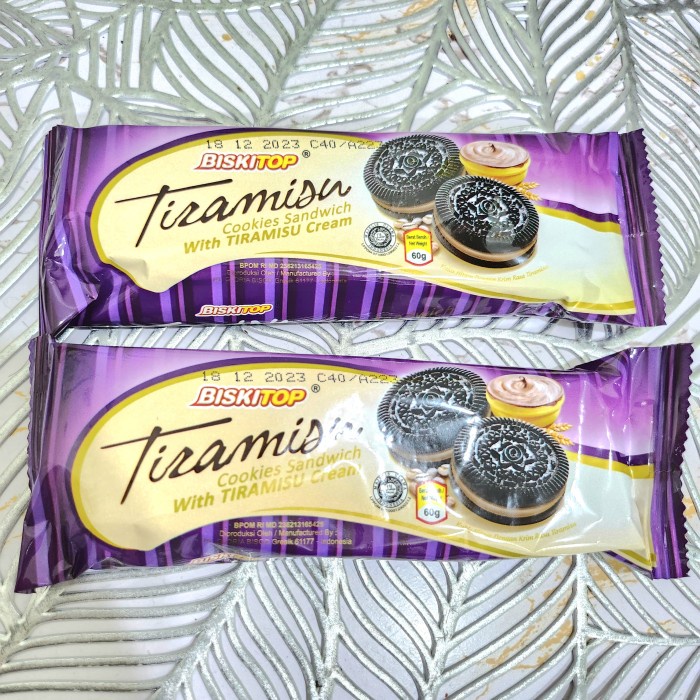 Tiramisu Cookies Biskitop Oreo 50gr Biskuit Cookies Sandwich