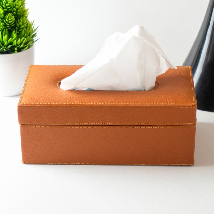 Kotak Tisu Tempat Tissue Kulit Mobil, Rumah, Kantor Premium Busa - Tissue Box
