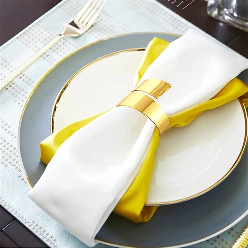 Cincin Serbet Bahan Metal Alloy Untuk Dekorasi Meja Pernikahan/Towel Rings Napkin Holder Dinner Table Decor