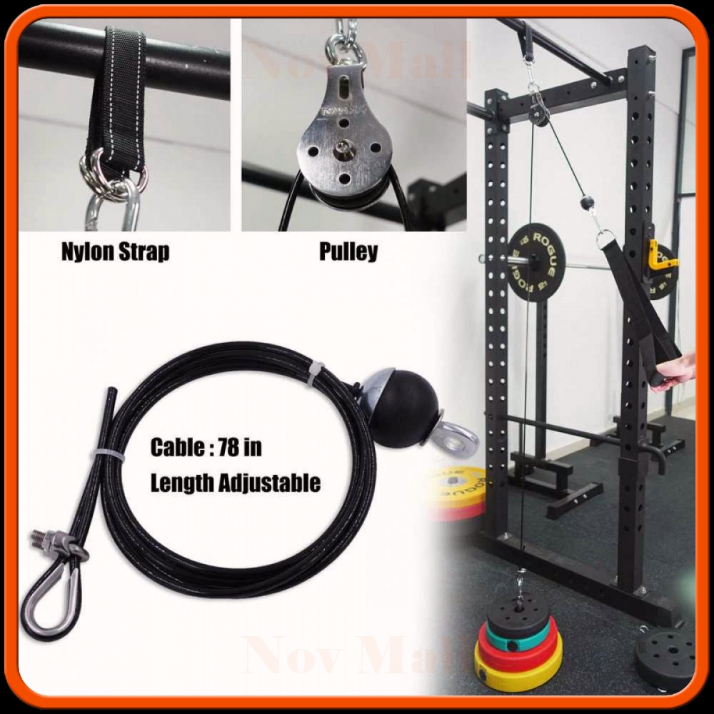 Katrol Fitness Gym Pulley Cable Machine Arm Bicep 2M -SP148