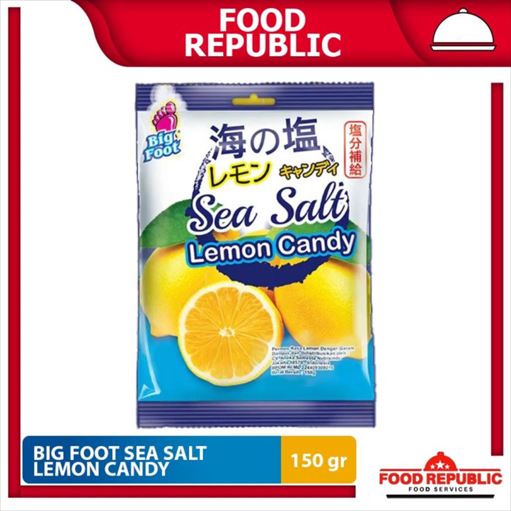 Big Foot Permen Sea Salt Lemon Candy 150 Gr Rasa Lemon Dengan Garam Halal