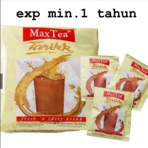 

MAXTEA TEH TARIK 25 GRAM X 30 SACHET / MAX TEA TEH TARIK