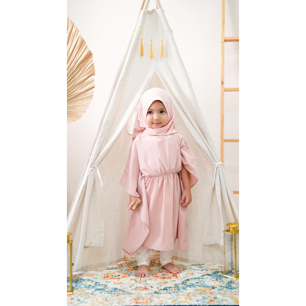 Nice Kids Raya Collection - Flower Kaftan Dress Bunga Terusan Anak Perempuan (Pakaian Muslim Anak 1-