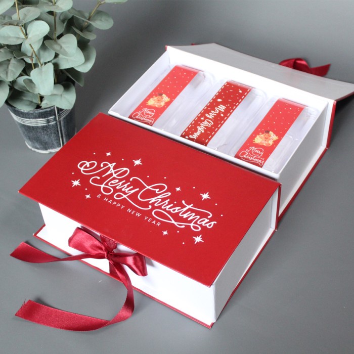 

⭐BISA COD⭐ HARDBOX – 25x15x8 cm - MERRY XMAS RED