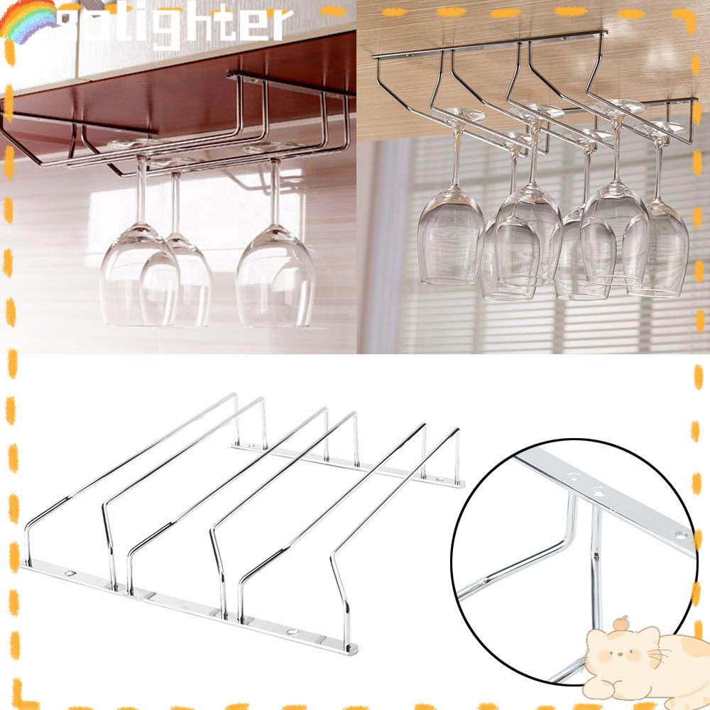 Solighter Wine Glass Holder Bar Stand Bawah Kabinet Rak Gantung