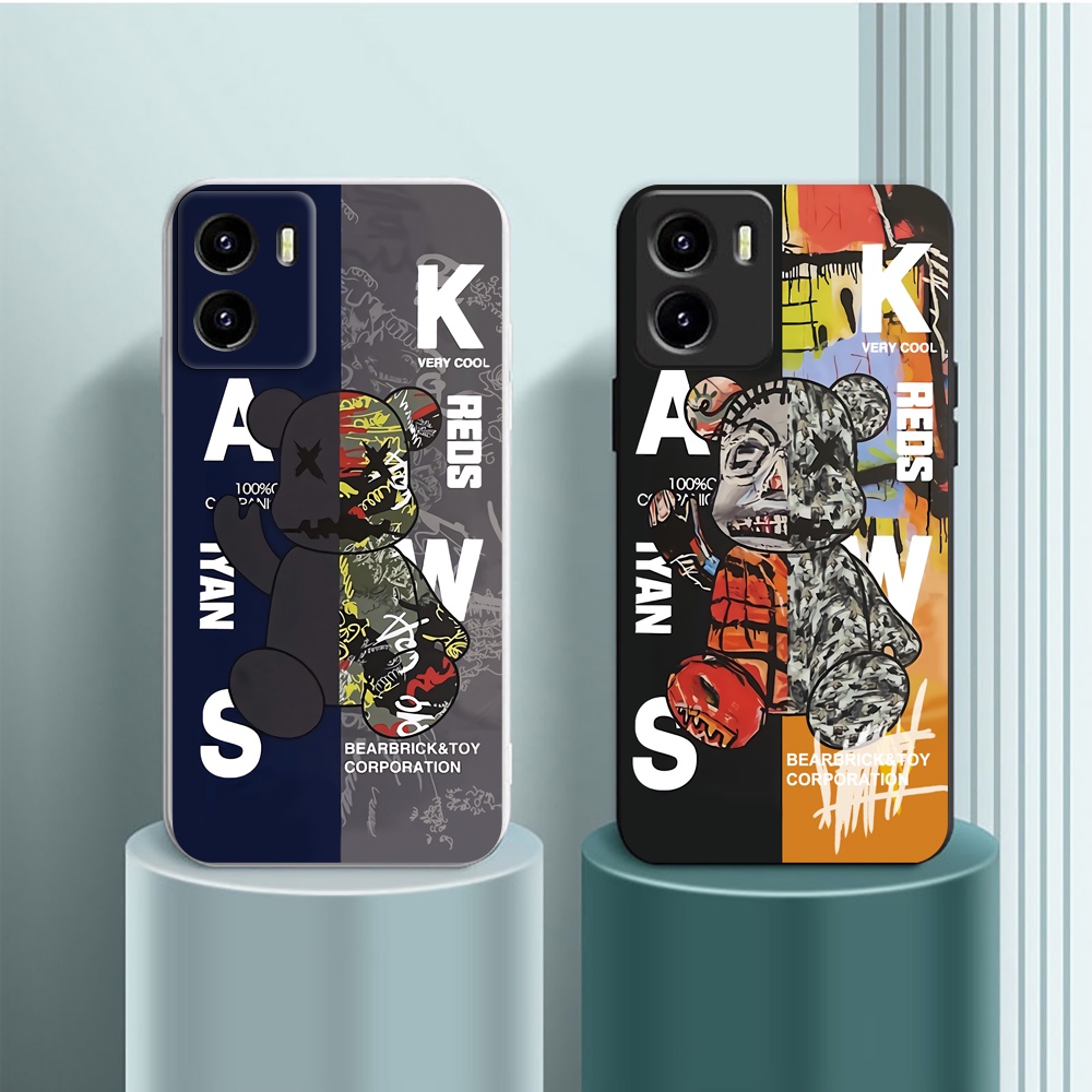 Huawei Y6P Y6 Pro 2019y7a Nova 7i Nova 5T Nova 3i Y9S Y9 Prime2019 P30 Lite Tide Brand Colorful Violent Bear Kaws Soft Case Karet Shockproof BY