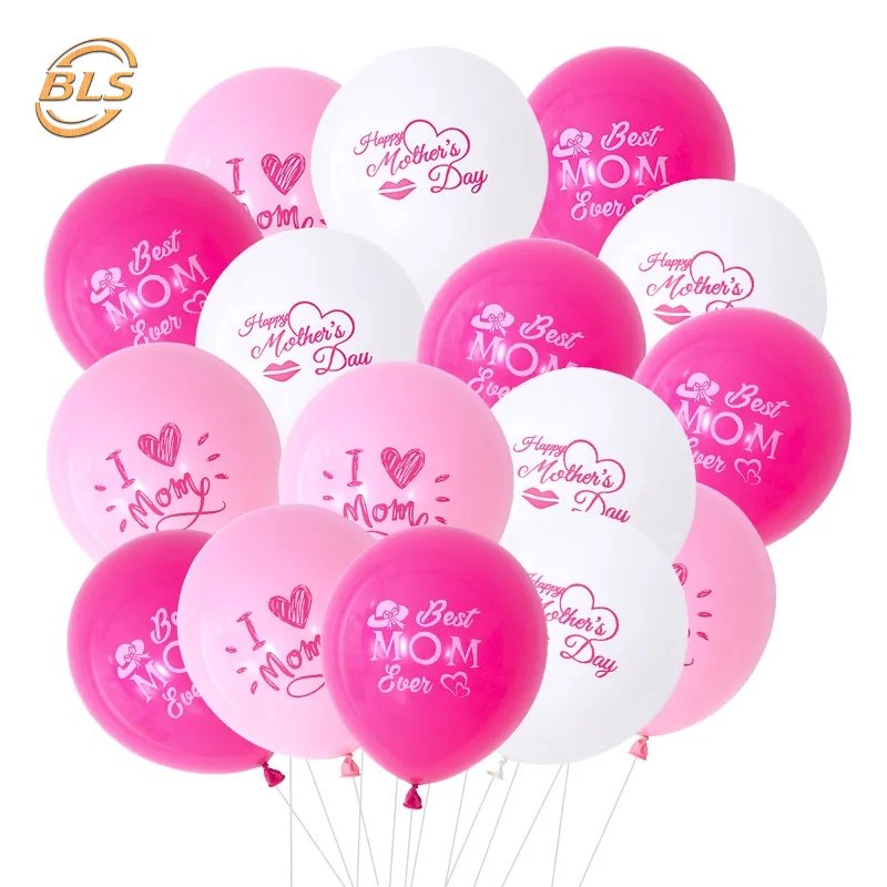 Jual 10 Pcs/Set Balon Tema Happy Mother's Day/Balon Latex Cetak Ibu Ibu