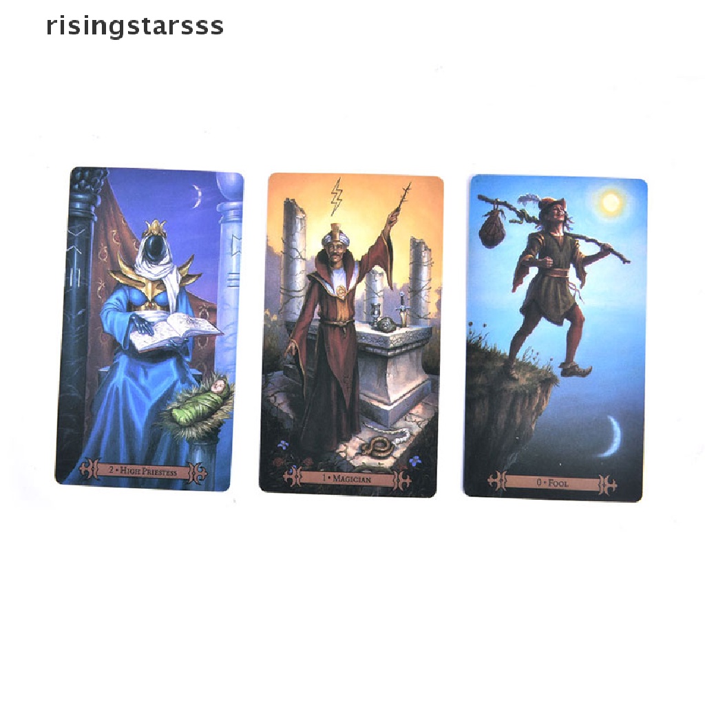 Rsid Span-new 78pcs Tarot Spellcaster Modern Kartu Tarot Full Inggris Deck Family Board Game Jelly