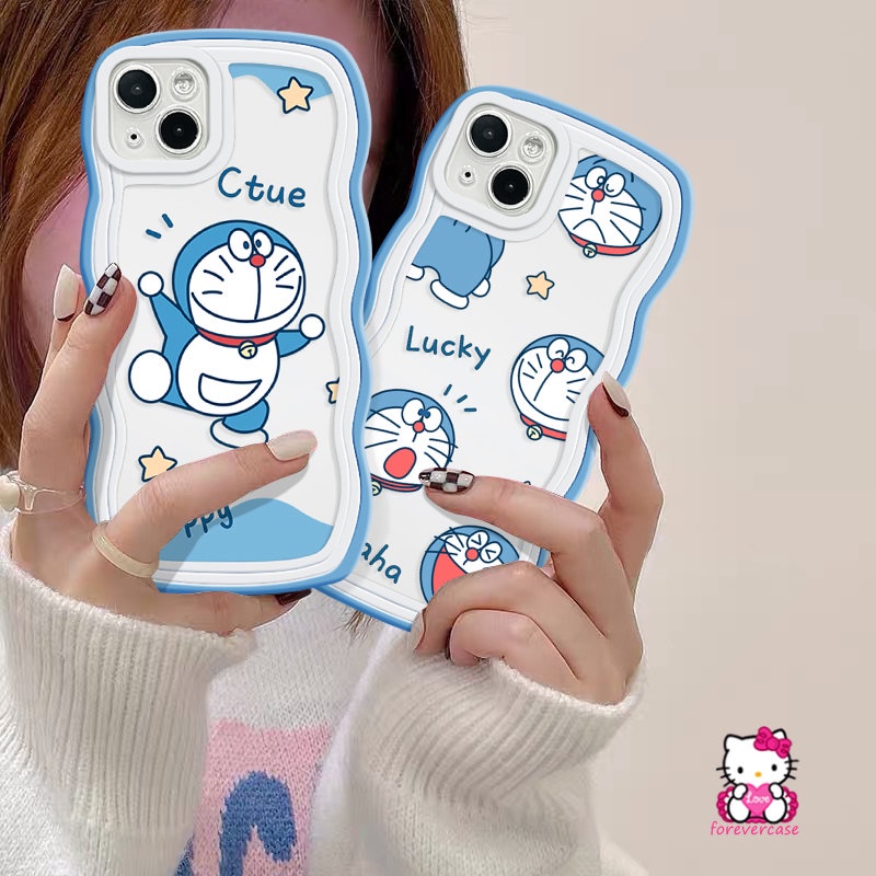 Casing Untuk Redmi Note8 9 11 10s 11s 1011Pro 10Pro Max 9s Mi 11T Pro Redmi 10 A1 10A 9 10C 9T 9A A1+9C POCO X3 NFC Pro M3 Soft Tpu Wavy Edge Kartun Doraemon Cute Case