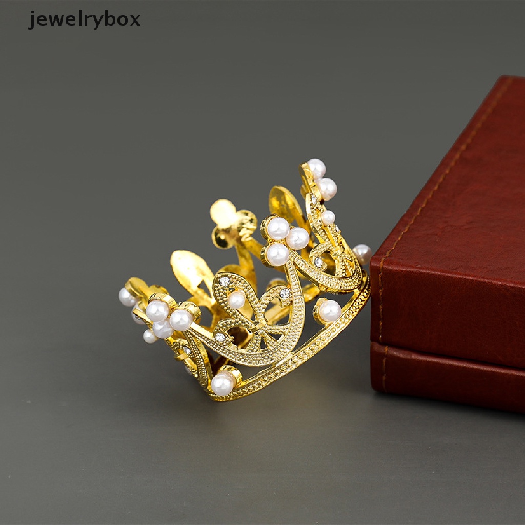 [jewelrybox] Mahkota Ulang Tahun Mini Dekorasi Kue Berlian Imitasi Peach Heart Crown Baking Decor Butik