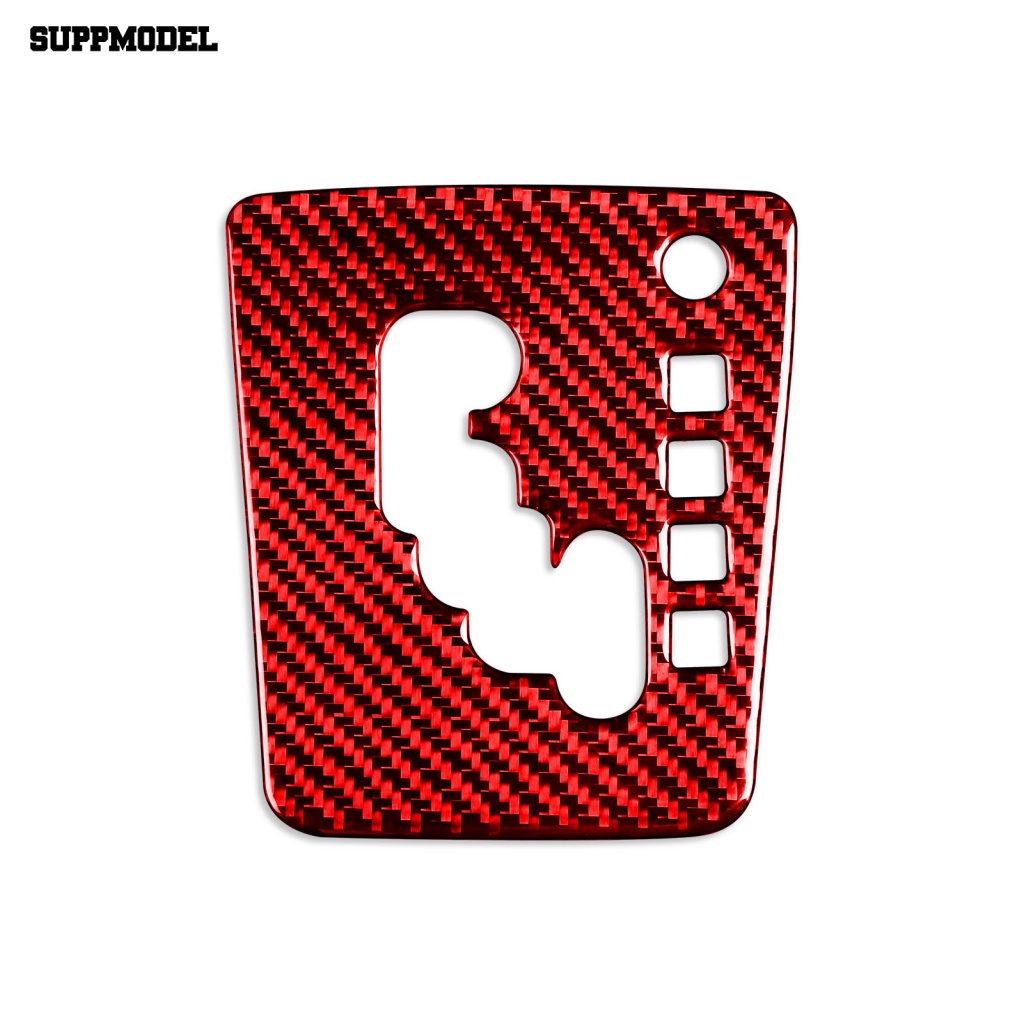 Suppmodel Carbon Fiber Car Shifter Sticker Mobil Gear Shift Panel Strip Samping Kotak Penyimpanan Bingkai Stiker Tahan Aus Untuk 13-19 Forester