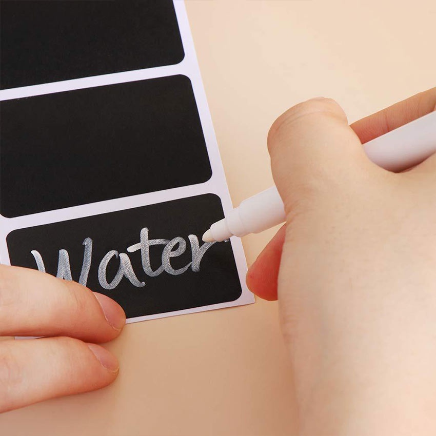 

RK 120pcs/300pcs Label Hitam Persegi / Chalkboard Label Stickers Waterproof Labels Stickers