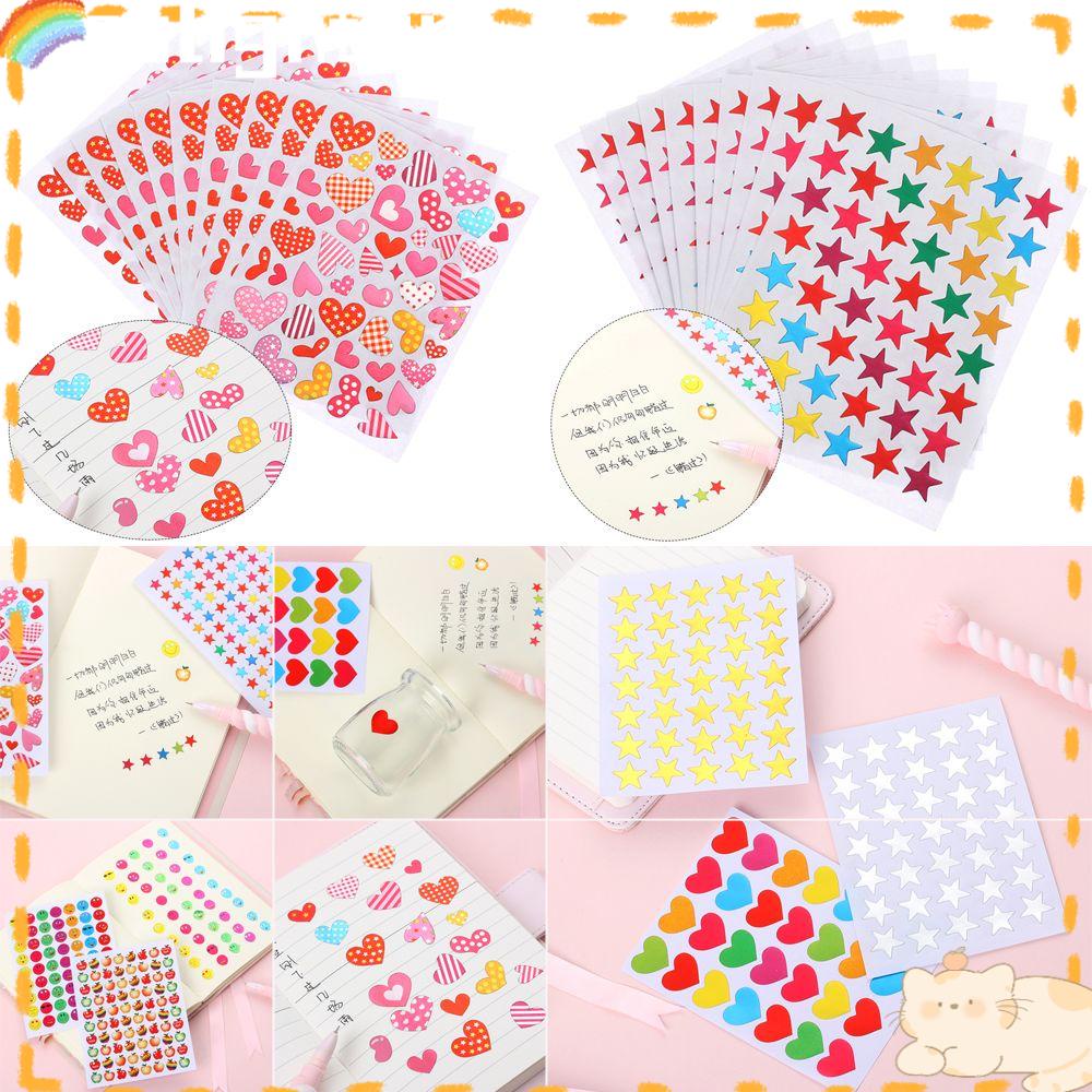 Solighter 10PCS/Bag Reward Stiker Anak Smiley Face Puji Label Penghargaan Album Foto Decor