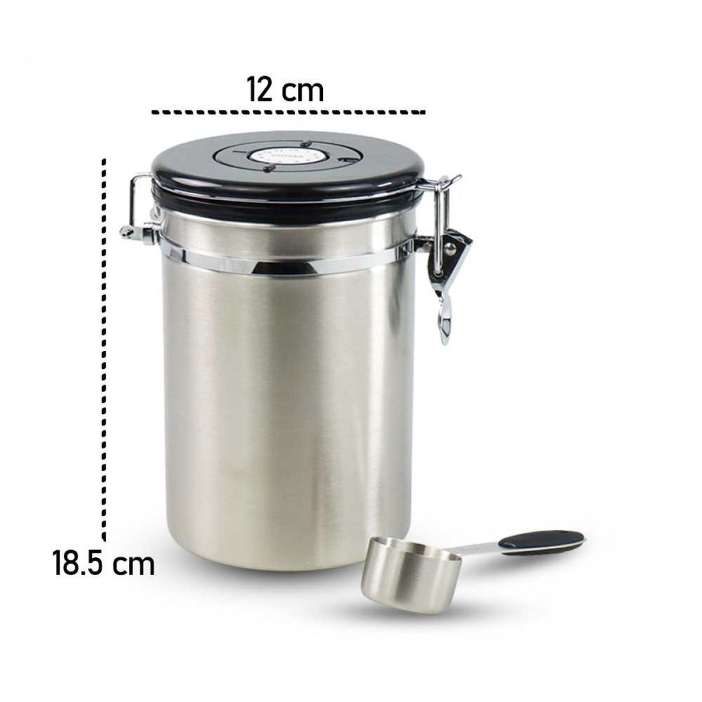 Toples Kedap Udara Penyimpanan Multifungsi 1.8L Stainless Sealed Tank