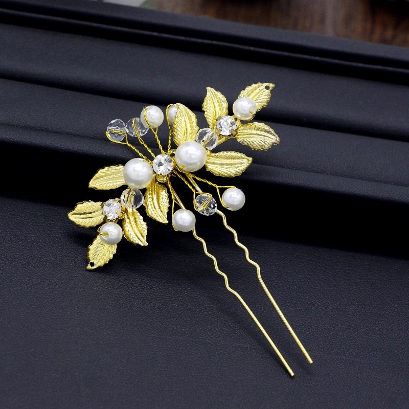 [Unggulan] Bridal Barrette Sopak Untuk Pernikahan Bunga Mutiara Kristal Pernikahan Rambut Jepit Rambut Mutiara Berlian Imitasi Hair Clips Women Wedding Hair Accessories