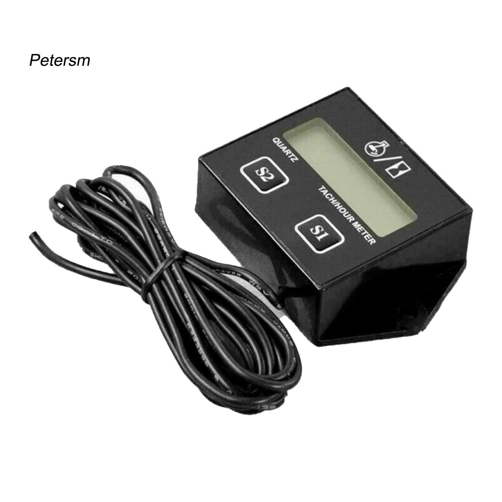 Pp Tachometer RPM Anti Air Untuk Motor Trail Motor LCD Digital Tiny Hour Gauge Meter Mudah Dipasang