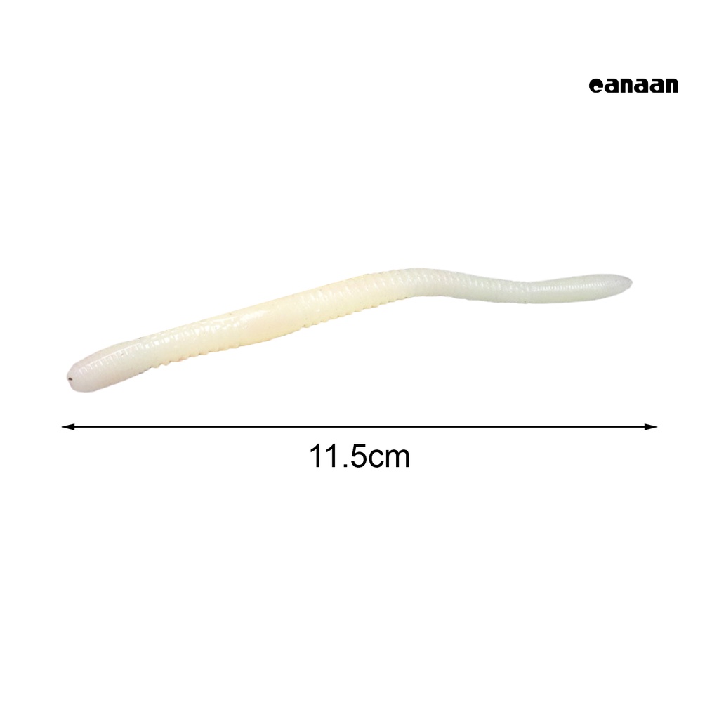 Cnn-10pcs 11.5cm/4.2g Soft Lure Pola Spiral Simulasi Menggoda Angling Ekor Panjang Cacing Roti Umpan Palsu Memancing Luar Ruangan