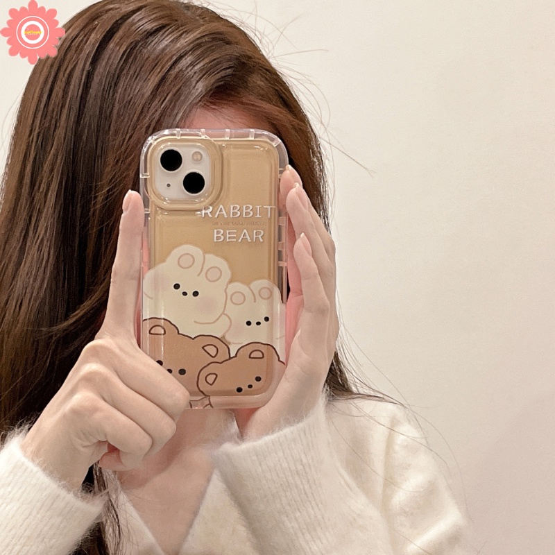 Cute Cartoon Good Friend Case For Redmi Note 11 10 8 11s 10s 9 Redmi 12C 9 10C A1 9T 9C NFC 10 10A 9A POCO F4 Lovely Rabbit Bear Soft TPU Shockproof Airbag Cover