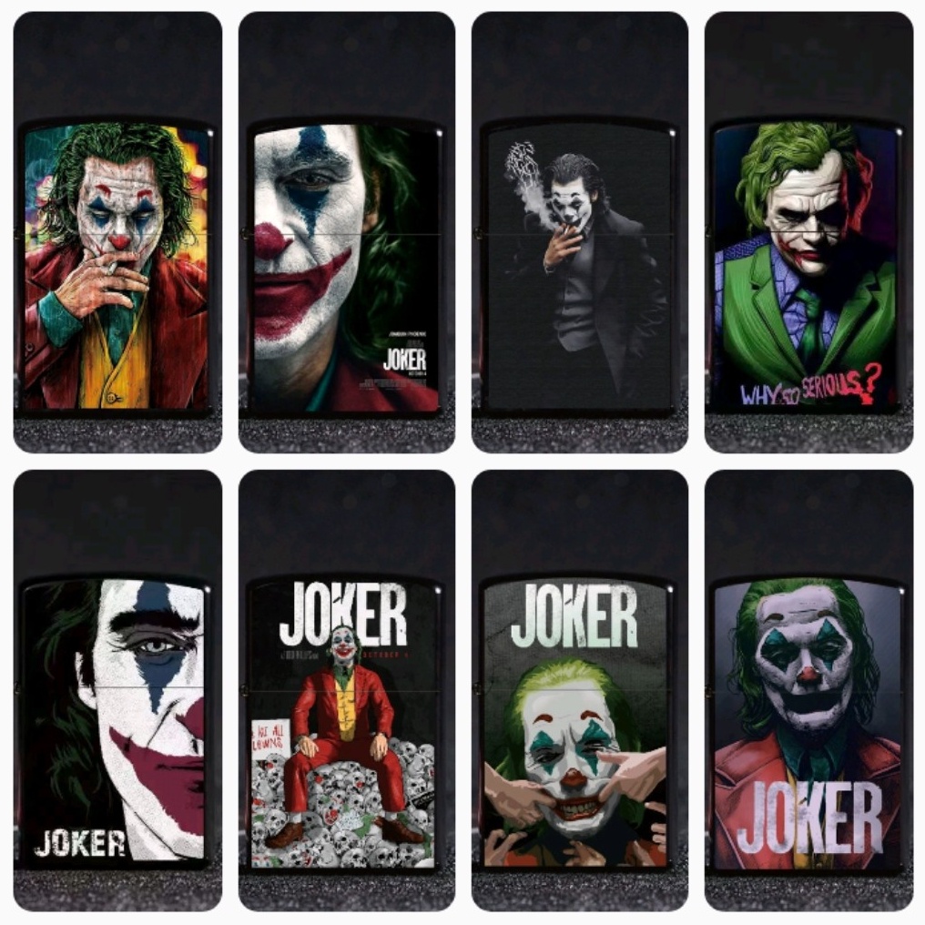 BISA COD! Korek Api Sumbu Set plus Minyak plus Pipa Rk Motif Joker