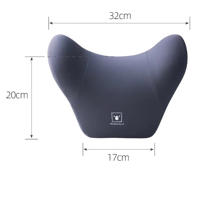 Bantal Leher Headrest Otomotif Sepasang Bantal Lumbar (Mobil) set Empat Potong Bantal Mobil Jok Cervical Pillow