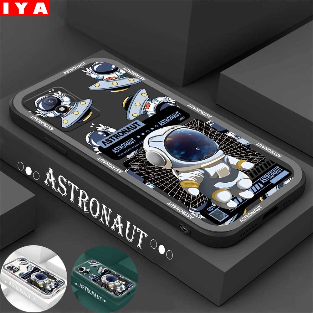 Casing Silikon VIVO Y36 Y16 V27E IQOO Z7X Y02 V25 V25E Y35 Y33S Y21T Y21S Y33S Y22 Y91C Y1S Y85 V9 Y11 Y12 Y15 Y17 Y12S Y12A Y15S Y15A Y51 Y31 Astronot Spacecraft Soft Phone Cover