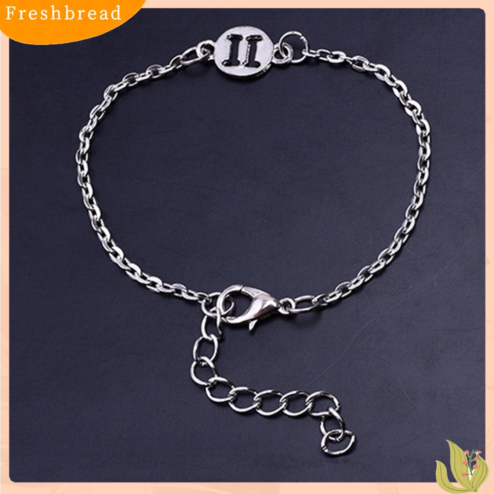 &lt; Freshbread &gt; 12stelasi Gelang Fashion Wanita Perhiasan Cuff Zodiak Sign Khusus Bangle