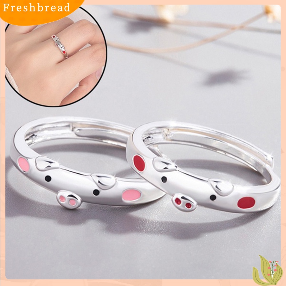 &lt; Freshbread &gt; Lucu Wanita Kartun Babi Celengan Pembukaan Ujung Cincin Jari Perhiasan Hadiah Ulang Tahun