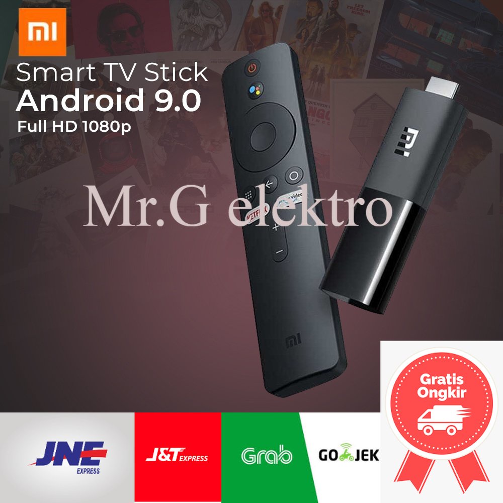 GARANSI Xiaomi Mi Smart TV Stick Chromecast Netflix Android 9.0 Full HD - MDZ-24-AA - Black