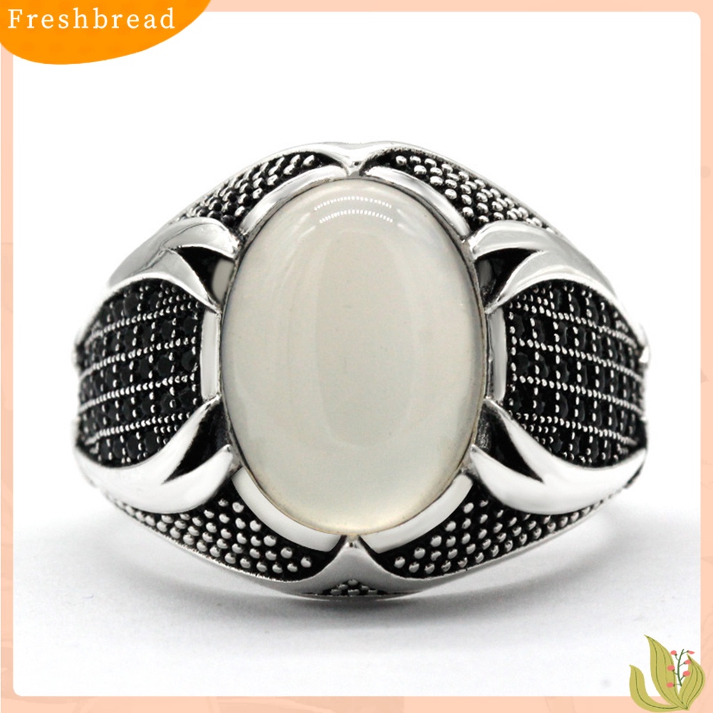 &lt; Freshbread &gt; Pria Cincin Retro Berlian Imitasi Hias Alloy Pria Vintage Pedang Ganda Jari Cincin Perhiasan Untuk Pesta