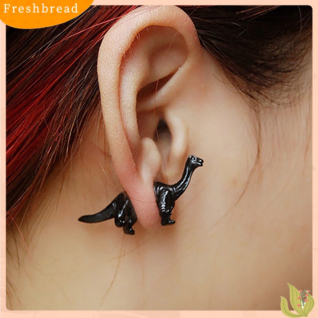 &lt; Freshbread &gt; Anting Indah Desain Dinosaurus Paduan Wanita Pria Perhiasan Pertunangan Earring Untuk Anniversary