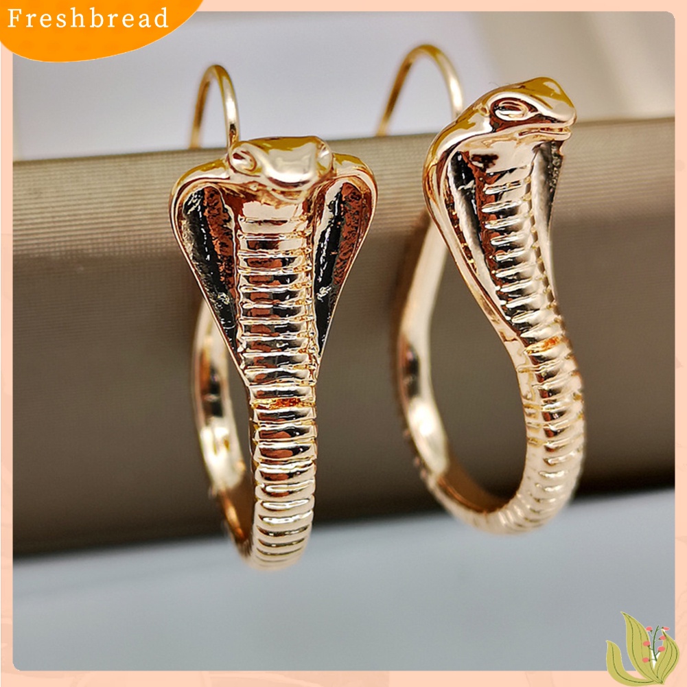 &lt; Freshbread &gt; Vintage Wanita Ukir Cobra Ular Menjuntai Liontin Menjuntai Kait Anting Perhiasan