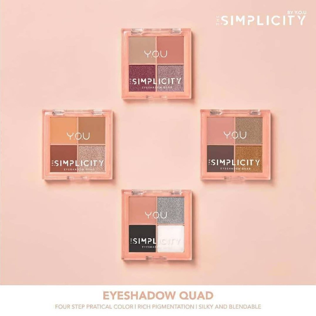 (READY &amp; ORI) Y.O.U YOU Simplicity Eyeshadow Quad Palette BPOM