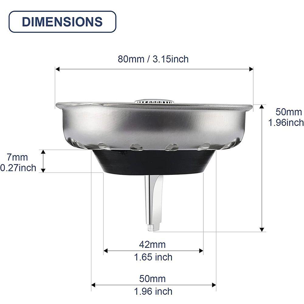 Saringan Wastafel Kamar Mandi Nanas Knob Plastik Drain Stainless Sink Filter Air Plug Water Stopper