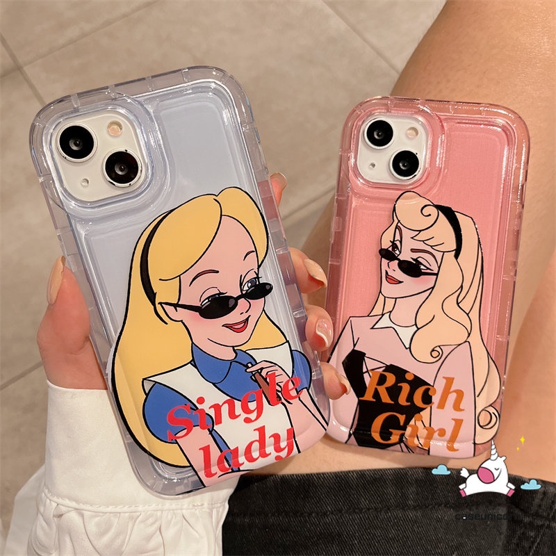 Casing Kartun Realme C53 9i 7i 6i 5c35 C15 5i 5s C55 C33 C12 C25 C21Y C11 C30 C20 C3 C1 C2 C25s C30s C17 C25Y C20A Lucu Cute Disney Princess Airbag Shockproof Soft Phone Cover