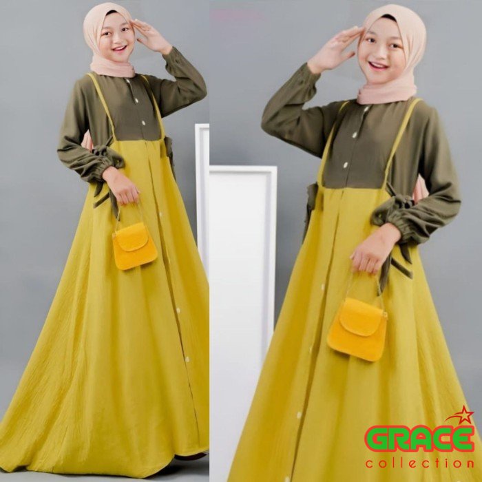 GAMIS ANAK REMAJA 15 - 19 TAHUN TARRA 4 WARNA | DRESS LEBARAN ANAK TANGGUNG | GAMIS ANAK ABG MUSLIMA