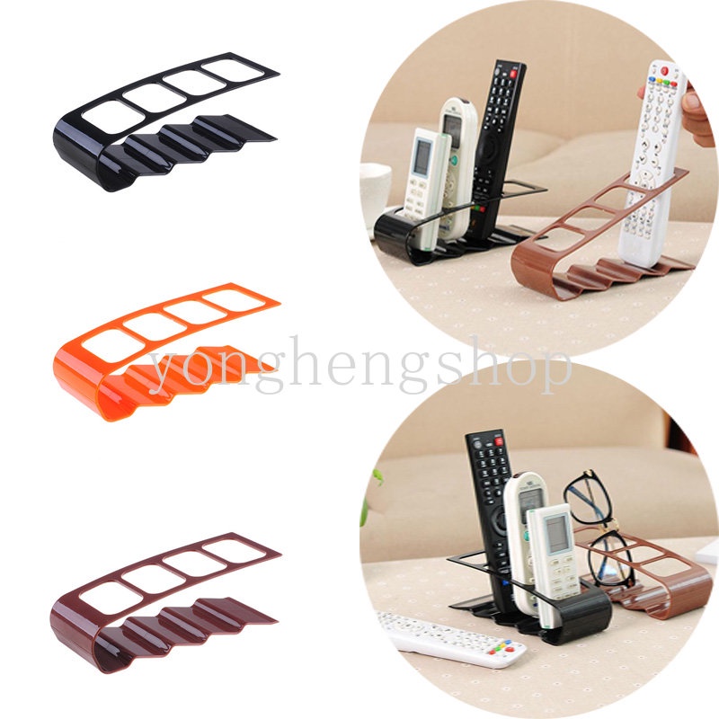 Kreatif 4kisi TV Remote Control Stand Holder Ac Kotak Penyimpanan Remote Alat Tulis Bracket Kacamata Rak Penyimpanan Serba Serbi Organizer Meja Rumah