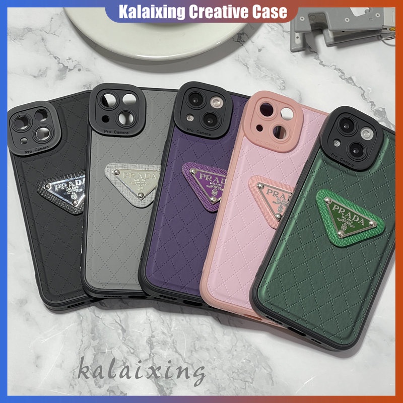 Casing Ponsel Logo Prada 3D Untuk iPhone 14 Pro Max13 11 Pro Max Xs Max Xr X Xs 7 8 Plus Soft Case Kulit Dengan Perlindungan Lensa